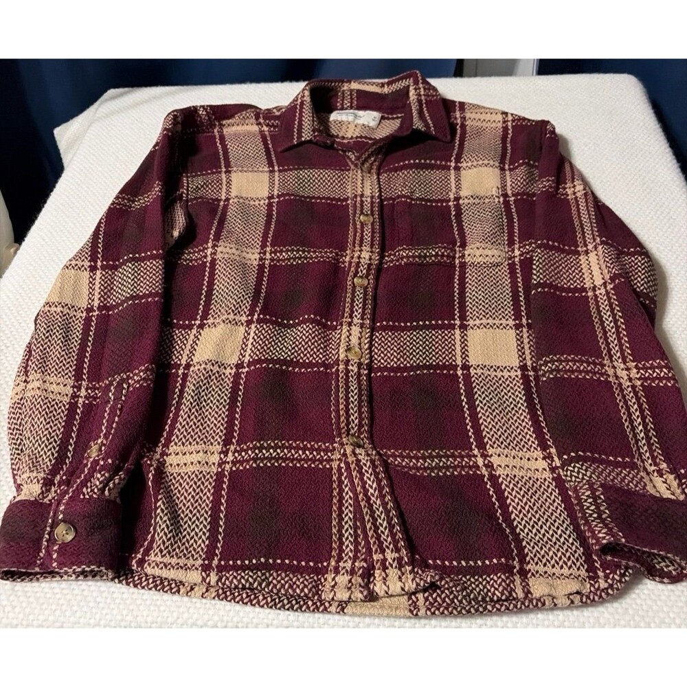 Abercrombie & Fitch Soft A&F Collection Plaid Shirt Jacket Size M